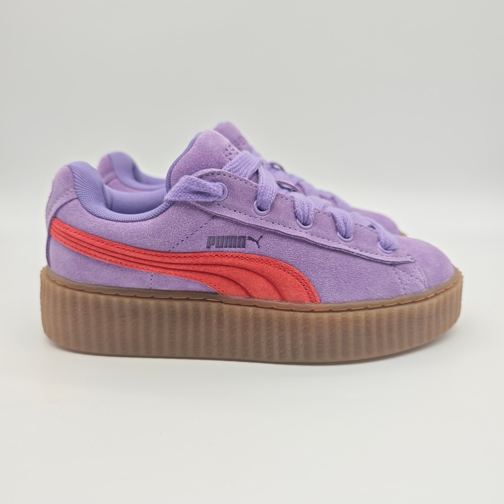 Puma Fenty Creeper Phatty Lavender Purple Red Suede Platform Sneakers 399332-03